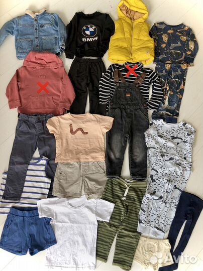 Пакет детских вещей zara next h&m 98