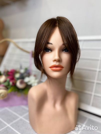 Накладная челка из натуральных волос