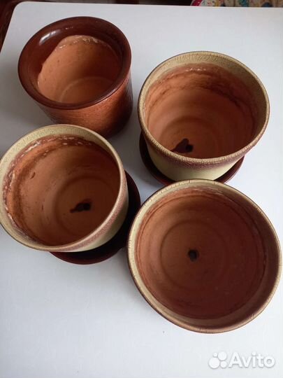 Керамические горшки для цветов бу