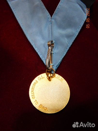 Медаль масонов шейная, Англия, 1950-60 годы