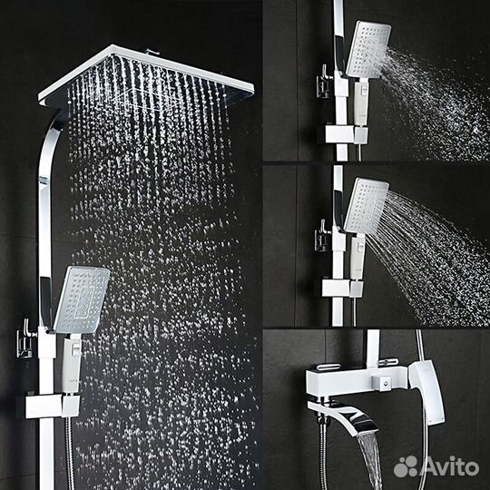 Душевая стойка Gappo G2407-8 белый/хром