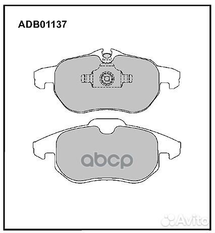 Колодки тормозные дисковые ADB01137 allied nippon