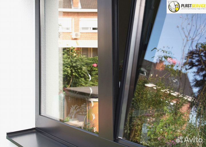 Алюминиевые окна, остекление теплый профиль