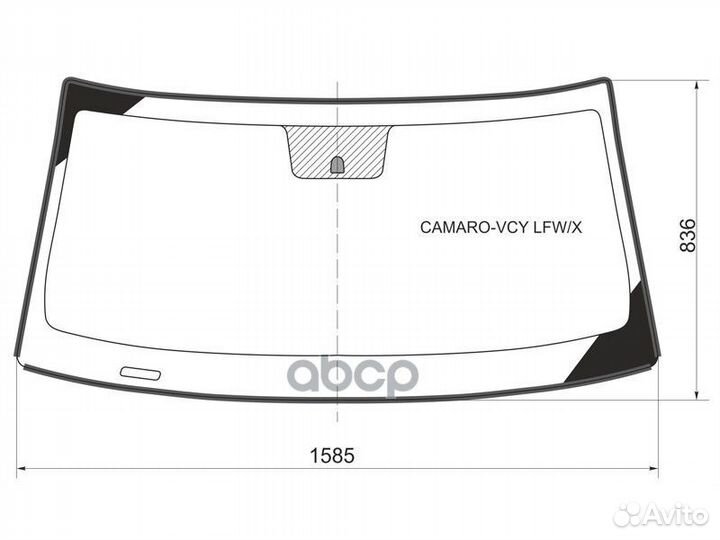 Стекло лобовое chevrolet camaro 2D CPE 10-15 CA