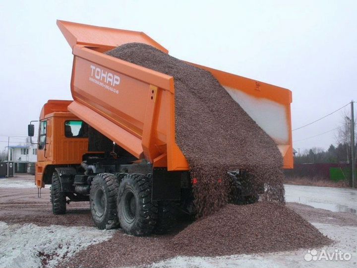 Песок строительный разной фракции от трех кубов