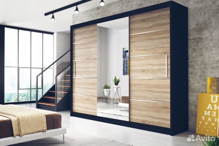 Шкаф-купе в гостиную эконом вариант