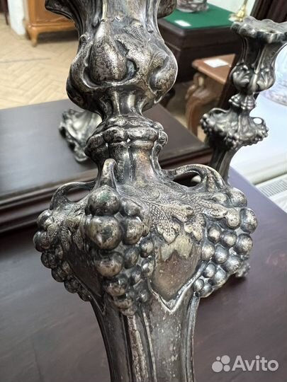 Старинные подсвечники Фраже серебрение