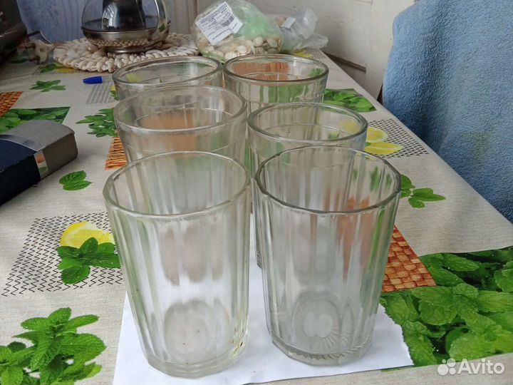 Граненые рюмки СССР, гранёные стаканы