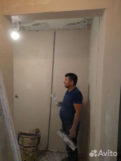 Штукатурка,шпаклёвка, стяжка.И так далее