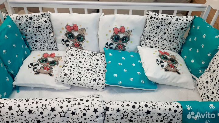 Набор постельного в детскую кроватку (новый)