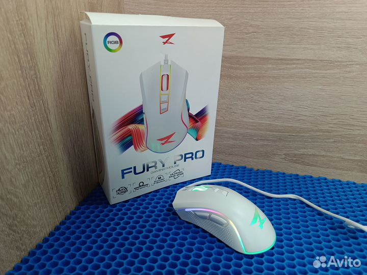 Игровая мышь Fury Pro белая