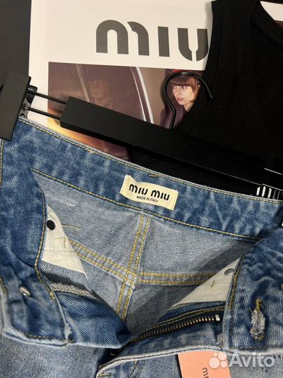 Шорты джинсовые миу миу