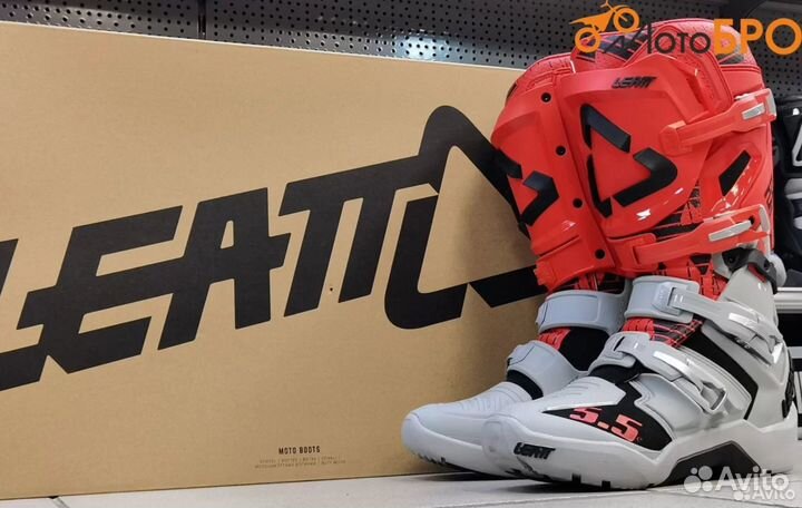 Мотоботы Leatt 5.5 Красные Серые Размер 47