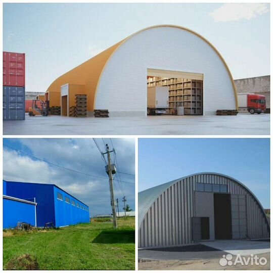 Строительство ангаров под ключ, бескаркасные