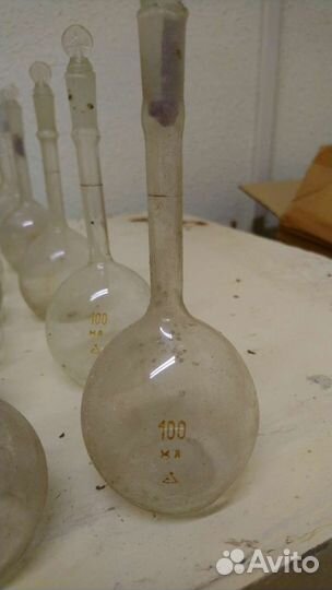 Колба мерная 100, 50мл раритет 60гг с пробкой