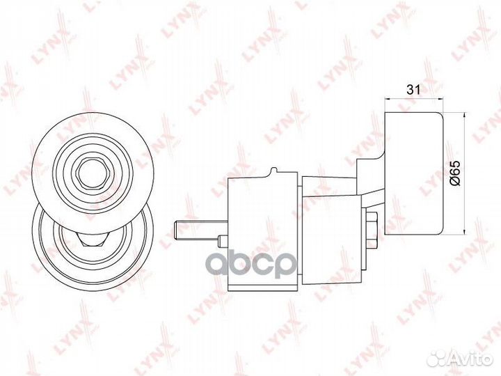 Натяжитель поликлинового ремня PT3252 lynxauto