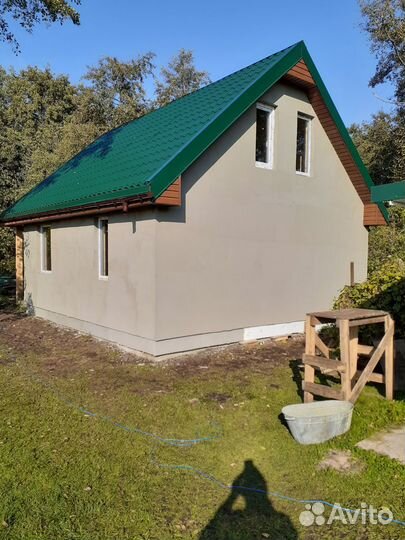 Дачный домик каркасный с мансардой