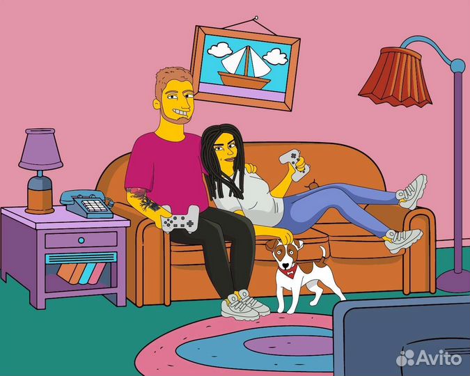 Портрет в стиле симпсонов