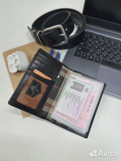 Обложка для Автодокументов натуральная кожа