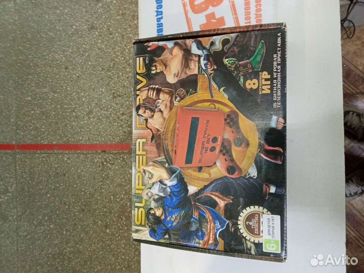 Игровая приставка sega super drive + 8 игр