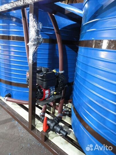 Емкости в обрешетке для кас и жку 10000л