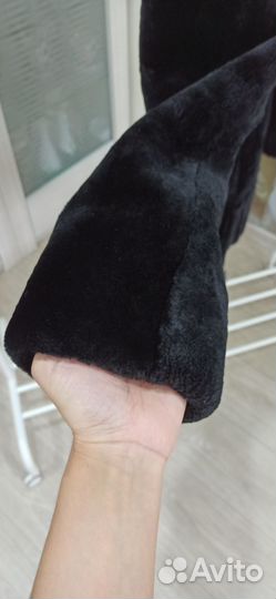 Шуба мутоновая с капюшоном