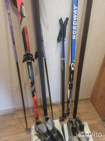 Лыжи для детей и взрослых с ботинками