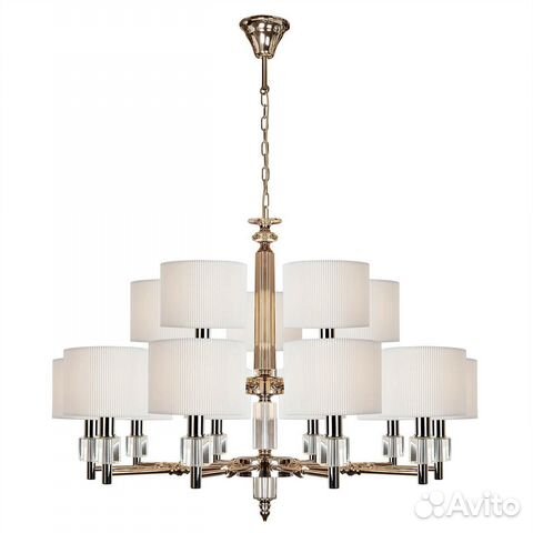 Люстра металл и текстиль модерн