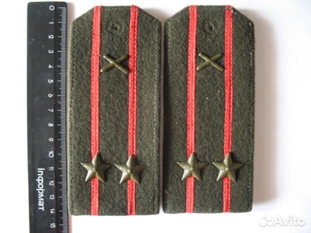 Погоны полевые подполковника артиллериста, образца