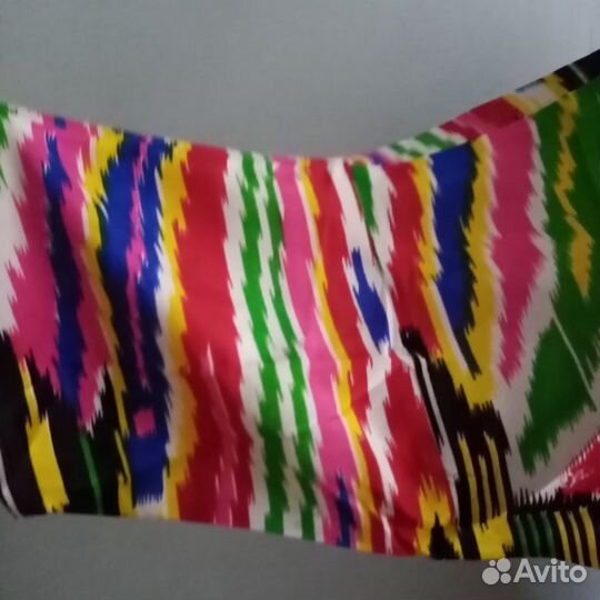 Узбекский шелковый халат из иката. Бохо кафтан