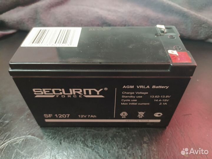 Аккумулятор для ибп SF 1207 12V 7Ah AGM