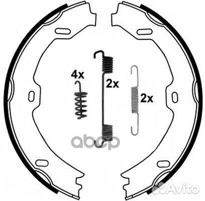 Колодки тормозные стояночного тормоза зад