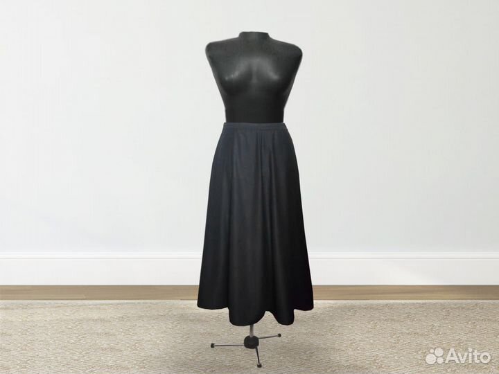 Юбка черная 4-х клинка длинная