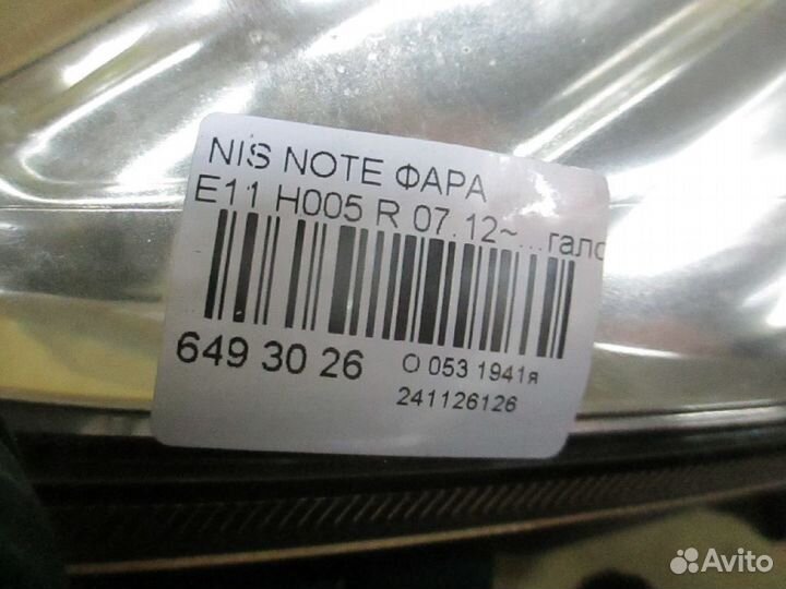 Фара Nissan Note E11 (Правое)