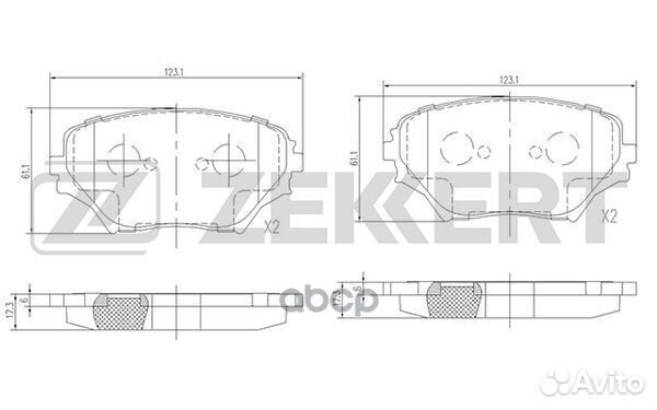 Колодки торм. диск. передн. Toyota Rav 4 (A20)