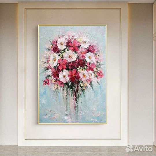 Нежная картина маслом букет