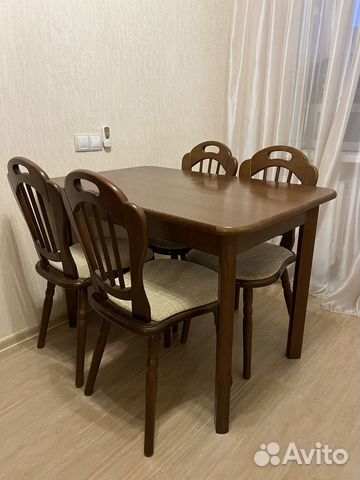 Кухонный стол и стулья из натурального дерева купить в Санкт-Петербурге ...