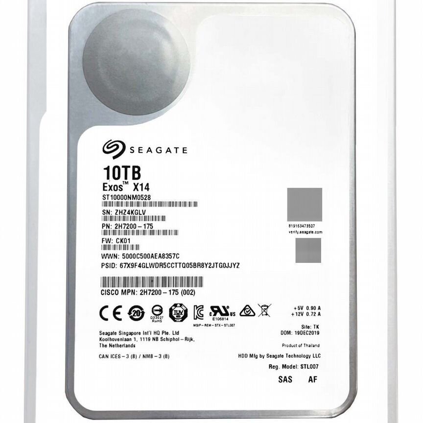 [ST10000NM0528] Жесткий Диск Seagate 10tb Sas 3,5" St10000nm0528
