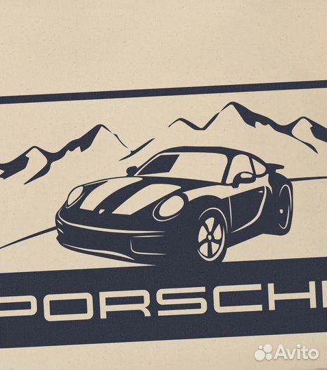 Холщовая сумка – Рождество Porsche