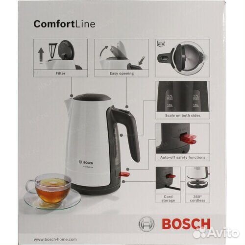 Чайник новый Bosch ComfortLine TWK6A011