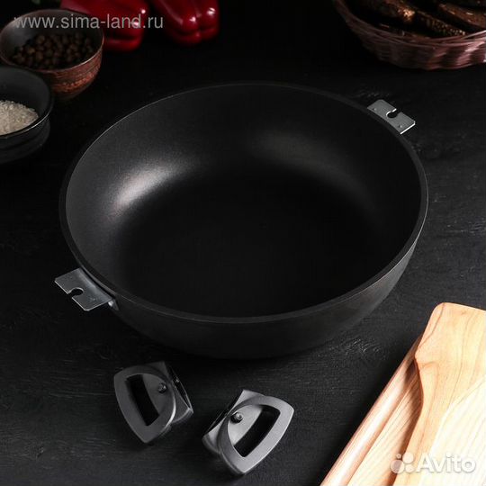 Сотейник «Традиция», d30 см, стеклянная крышка, съ