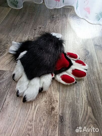 Фурчатки, лапы, перчатки для маски раптора фурсьют