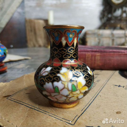 Антиквариат из Европы. Стар вазочки Клуазоне