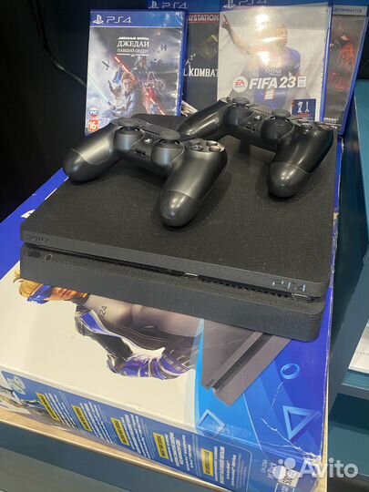 Sony playstation 4 slim + игры