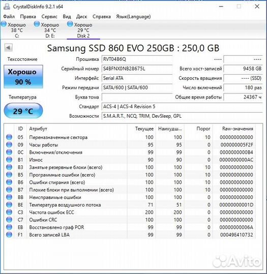 Ssd samsung 860 evo 250gb