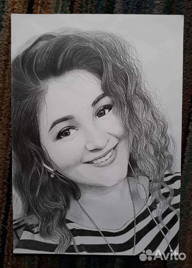 Портрет по фото карандашом