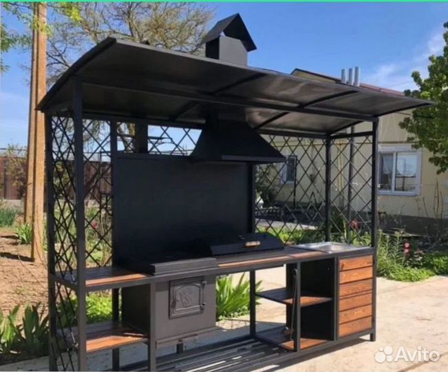 Мангал с крышей