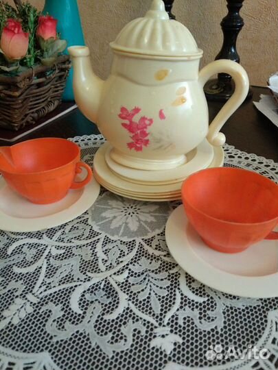 Сервиз чайный кукольный для кукол посуда