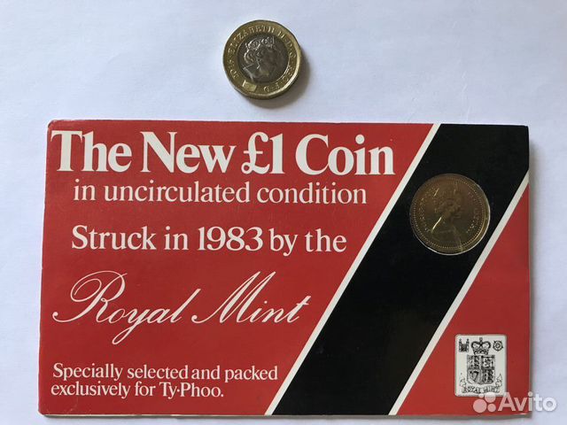 2 фунта великобритания (1+1) UNC (1983&2016)