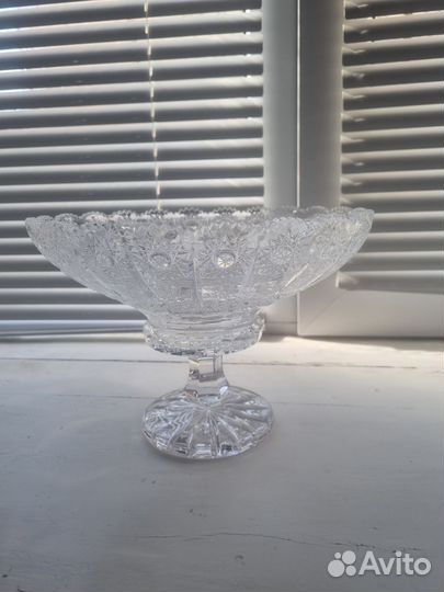Ваза для фруктов хрусталь